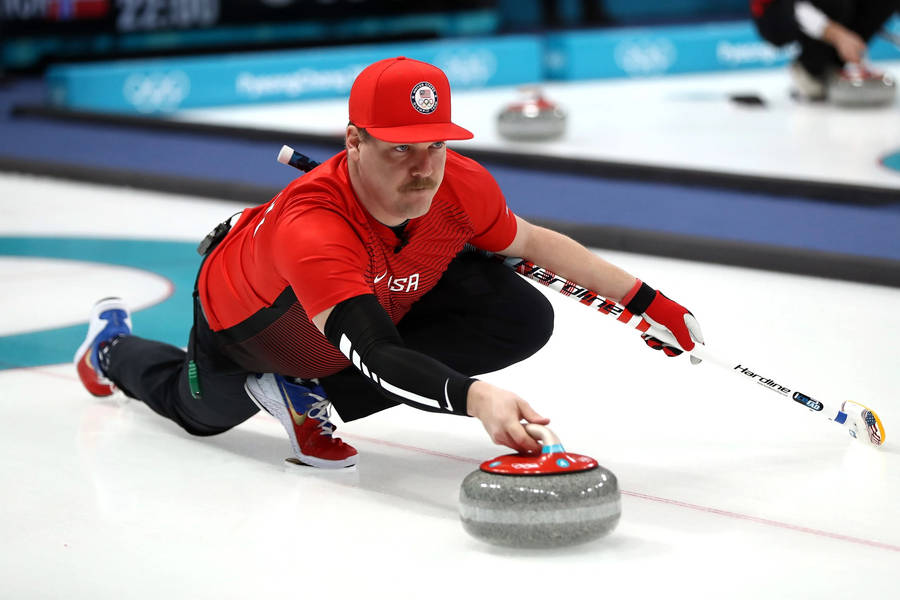 Winter Olympic Sports Curling Matt Hamilton Wallpaper