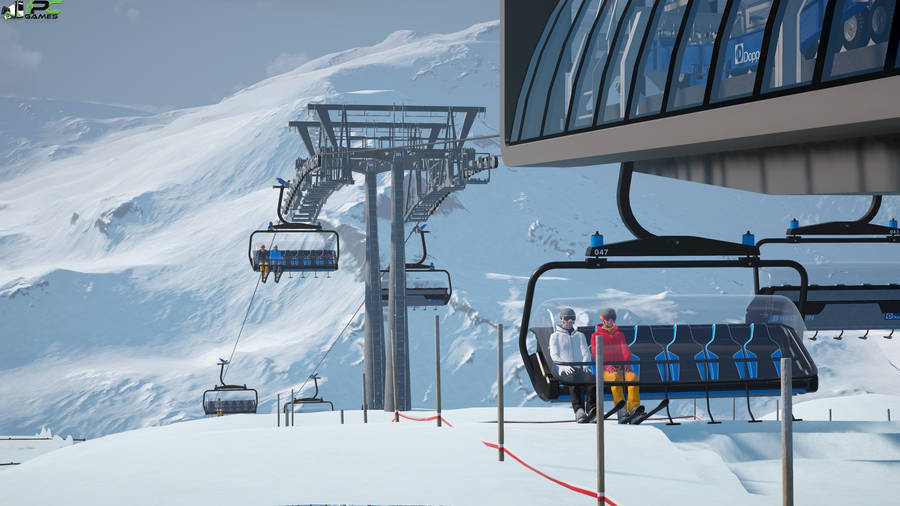 Winter Season Cable Car Wallpaper