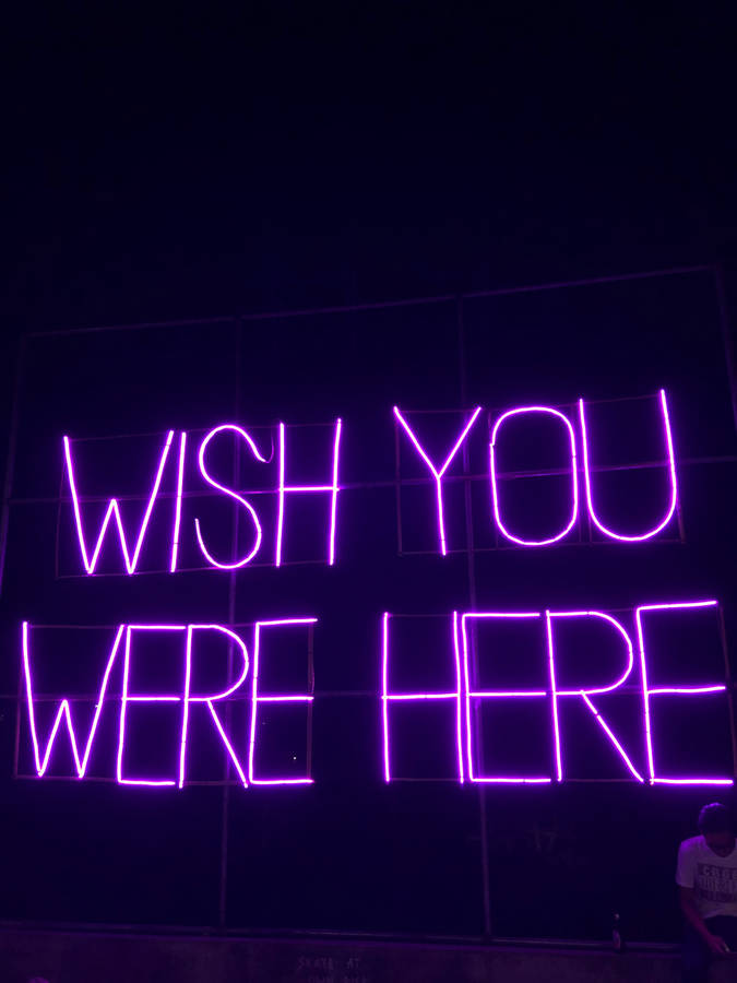 Wish You Were Here Dark Purple Iphone Wallpaper