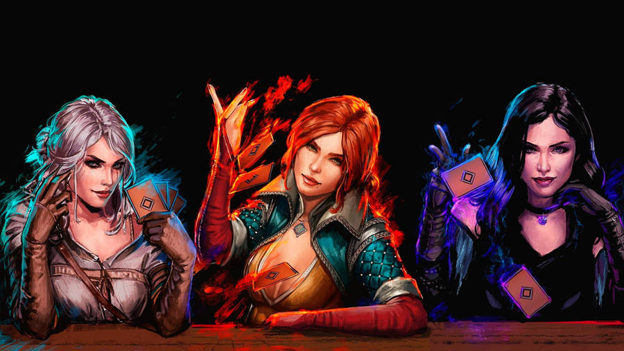 Witcher 3 4k Female Protagonists Wallpaper