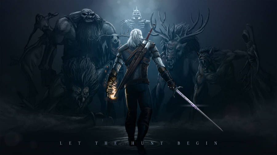 Witcher 4k Geralt And Monsters Wallpaper