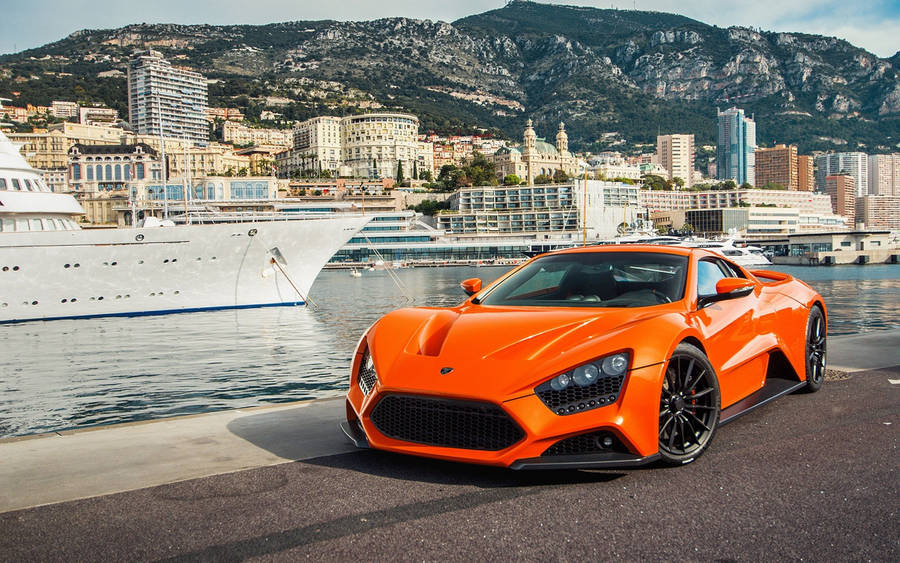 Witness The Beauty Of The Zenvo St1 Orange Car Wallpaper