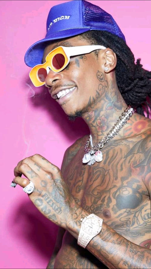 Wiz Khalifa Pink Background Wallpaper