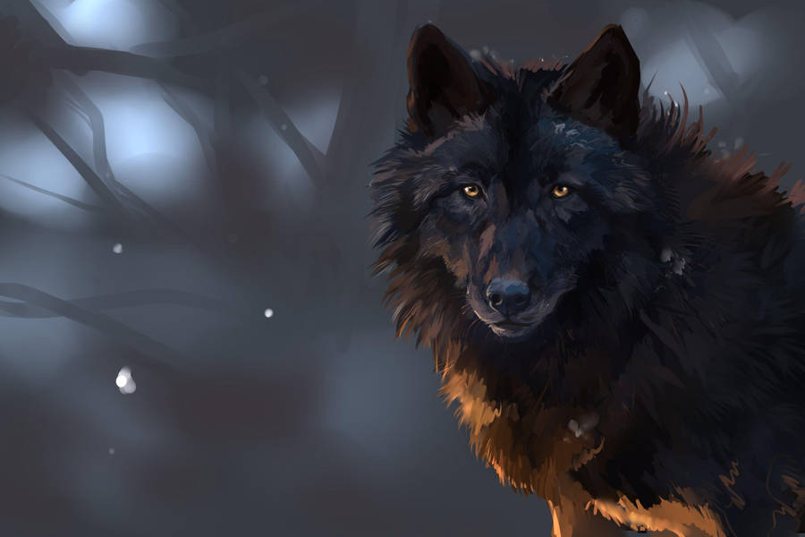 Wolf Graphic Art Desktop Wallpaper