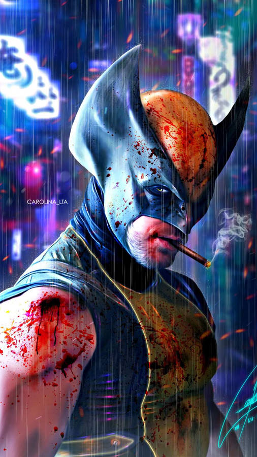 Wolverine Cyberpunk Iphone X Wallpaper