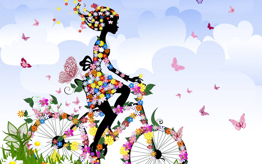 Woman Made With Butterflies Wallpaper