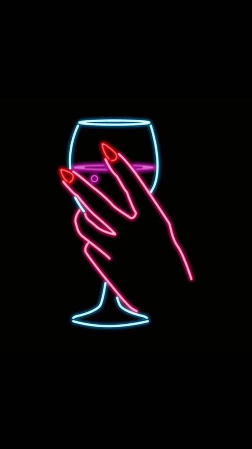 Woman's Hand 4k Neon Iphone Wallpaper