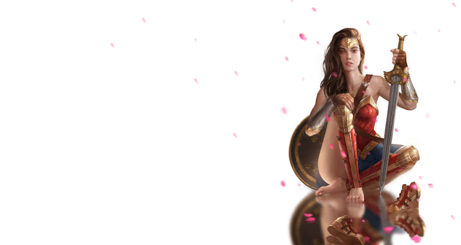 Wonder Woman Girl Feet Digital Art Wallpaper