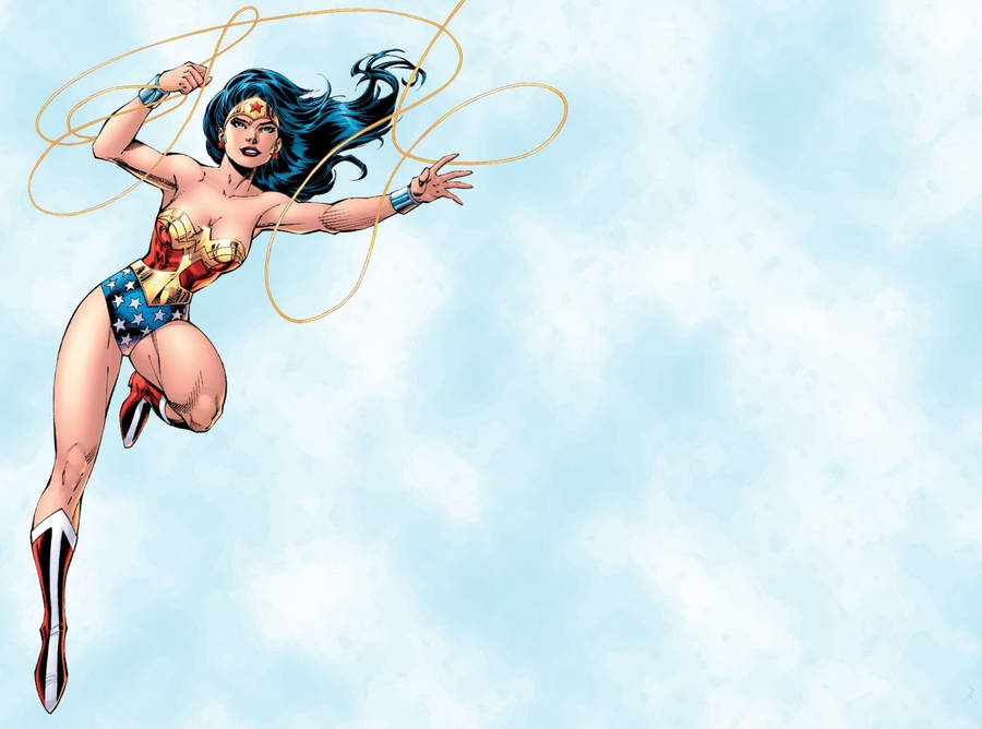 Wonder Woman With Powerful Lasso Wallpaper