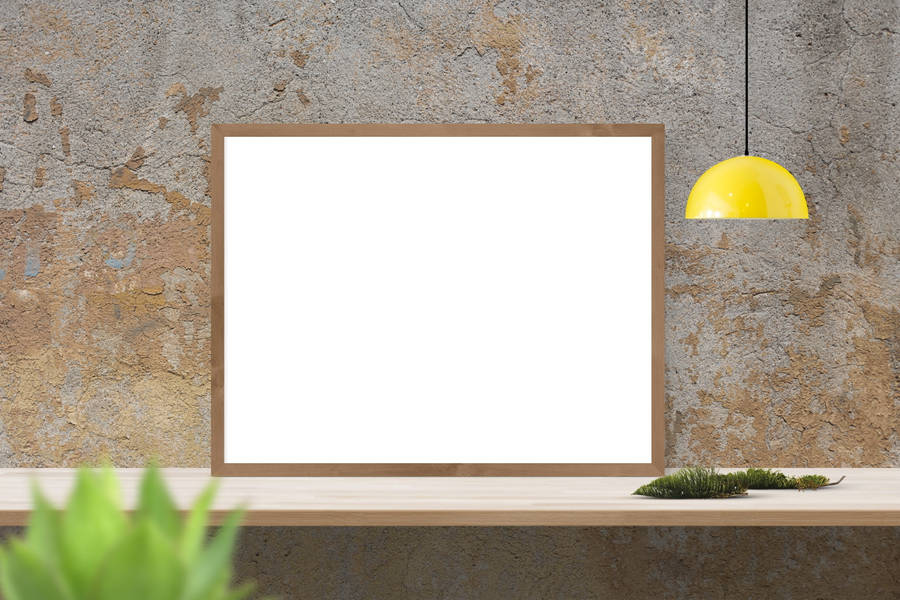 Wooden Board For Mockup Design Wallpaper