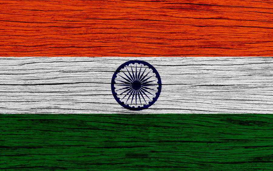 Wooden Texture Indian Flag 4k Wallpaper