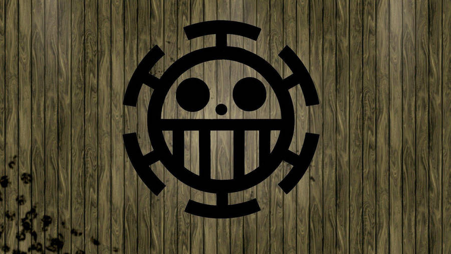 Wooden Trafalgar Law Jolly Roger Wallpaper