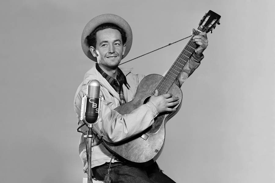 Woody Guthrie Cbs Studio Wallpaper