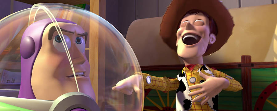 Woody Laughing At Buzz Wallpaper