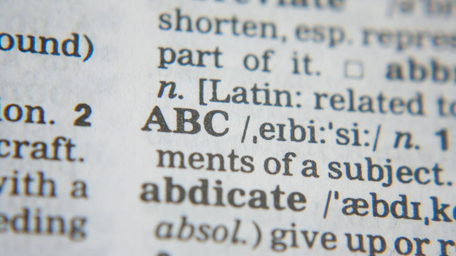 Word Abc In Dictionary Wallpaper
