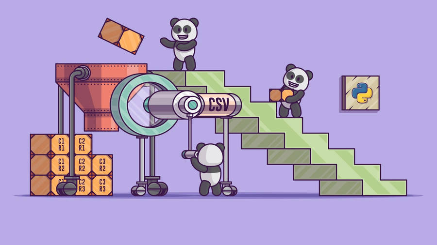 Working Pandas Database Wallpaper