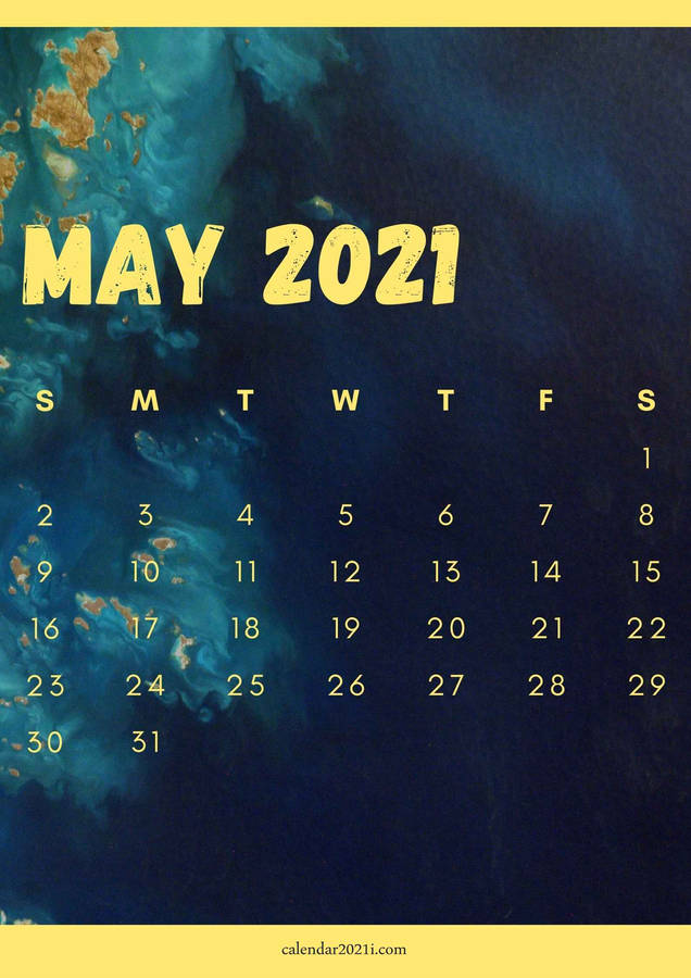 World Map Painting May Calendar 2021 Wallpaper