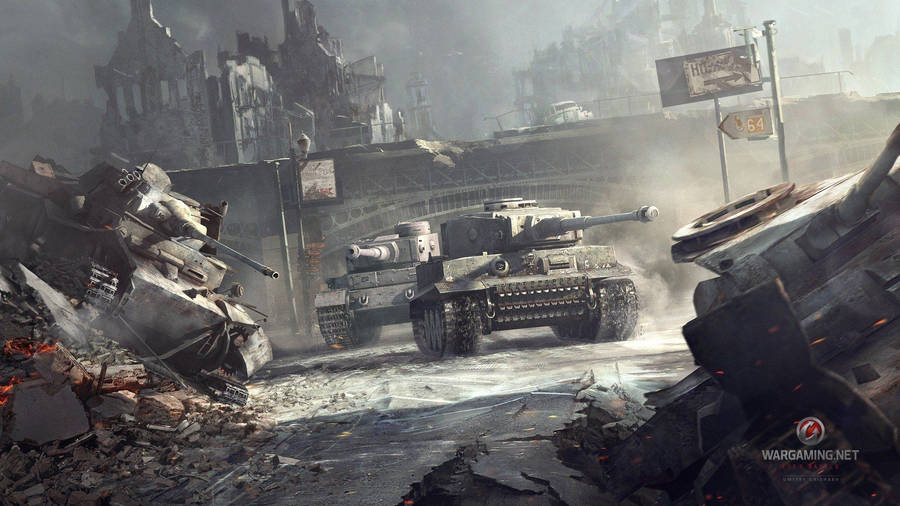 World Of Tanks Firing Enemies Wallpaper