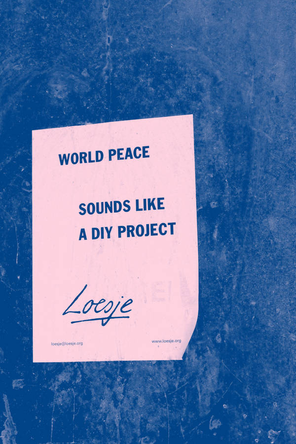 World Peace Aesthetic Blue Wallpaper