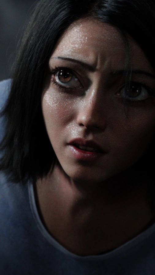 Worried Sweating Alita Wallpaper