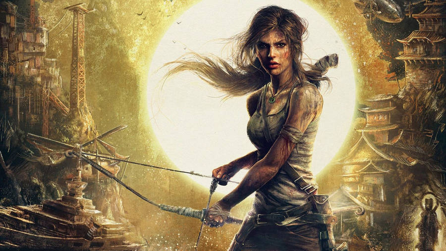 Wounded Lara Croft Tomb Raider Wallpaper