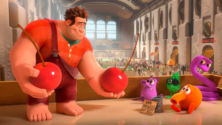 Wreck-it Ralph 2012 Giving Cherries Wallpaper