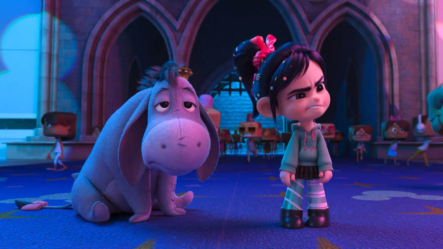 Wreck-it Ralph Eeyore And Vanellope Wallpaper