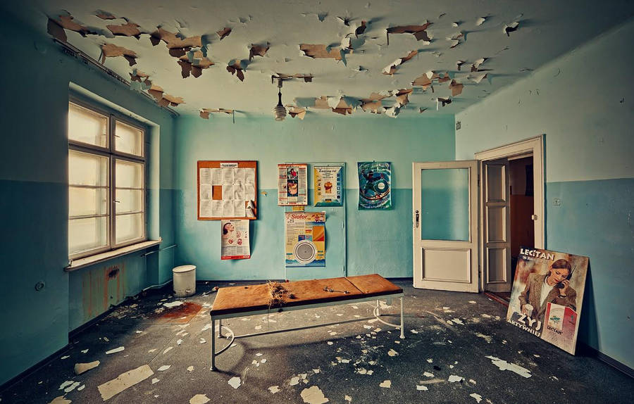 Wrecked Small Hospital Room Wallpaper