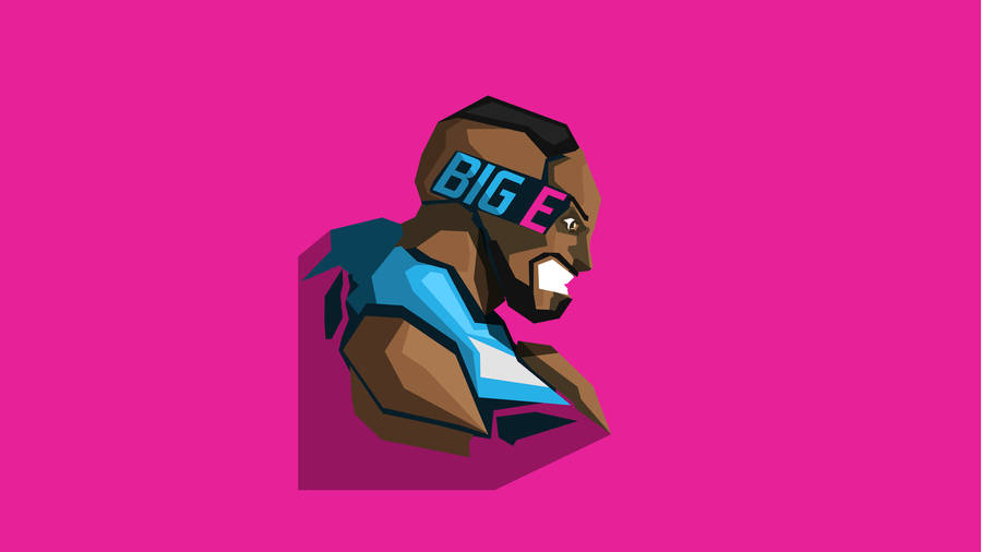 Wrestler Big E Caricature Wallpaper