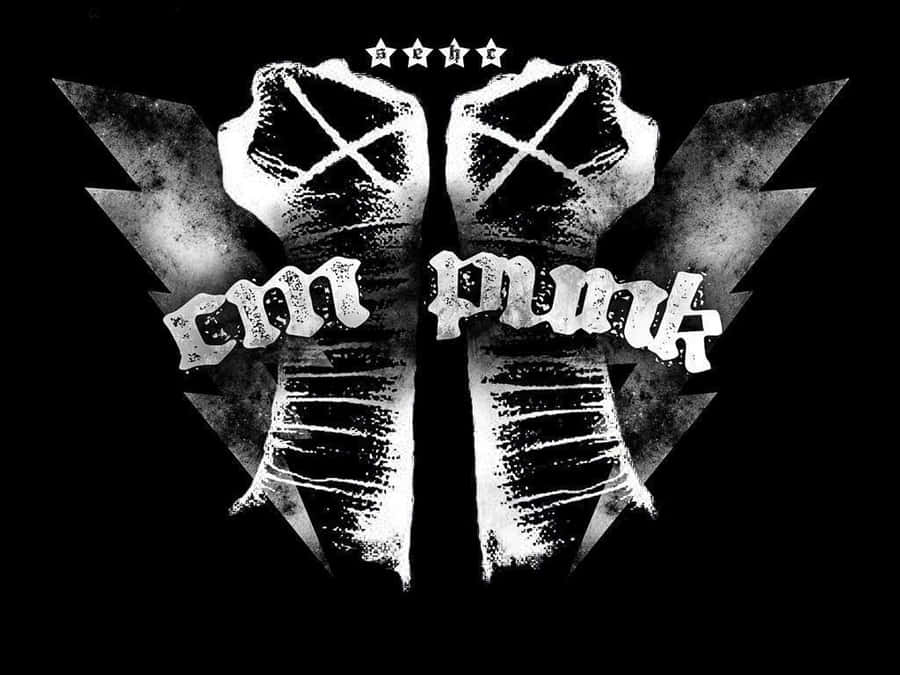 Wrestler Cm Punk Fist Logo Wallpaper