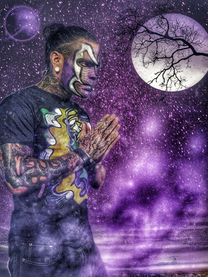 Wrestling Star Jeff Hardy In Praying Pose Fanart Wallpaper