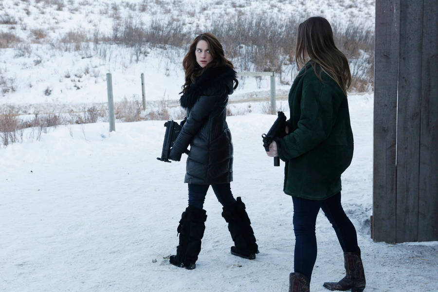 Wynonna And Willa Earp In Snow Wallpaper