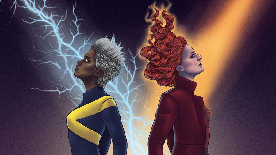 X Men Storm And Jean Grey Wallpaper