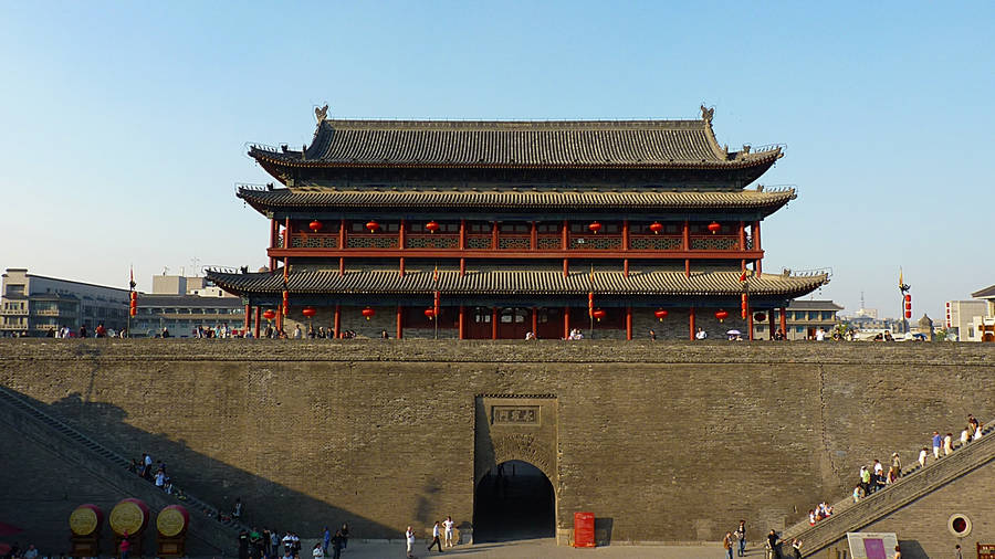 Xian Stone Wall Gate Wallpaper