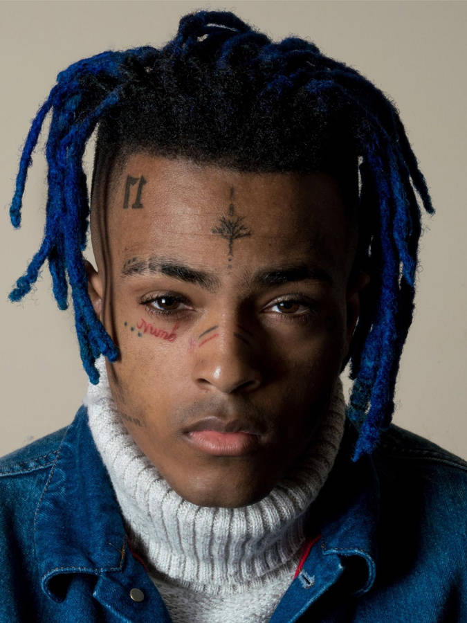 Xx Tentacion Serious Face Portrait Wallpaper