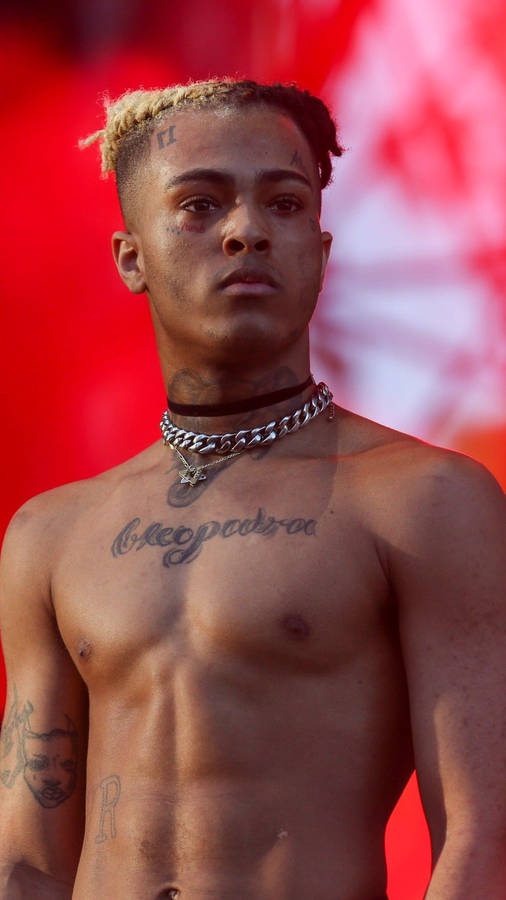 Xx Tentacion Topless Portrait Photo Wallpaper