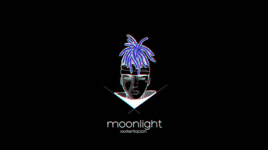 Xx Tentacion With Blue Hair Sketch Wallpaper