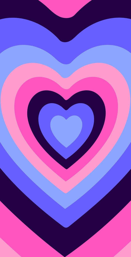 Y2k Heart In Pastel Colours Wallpaper