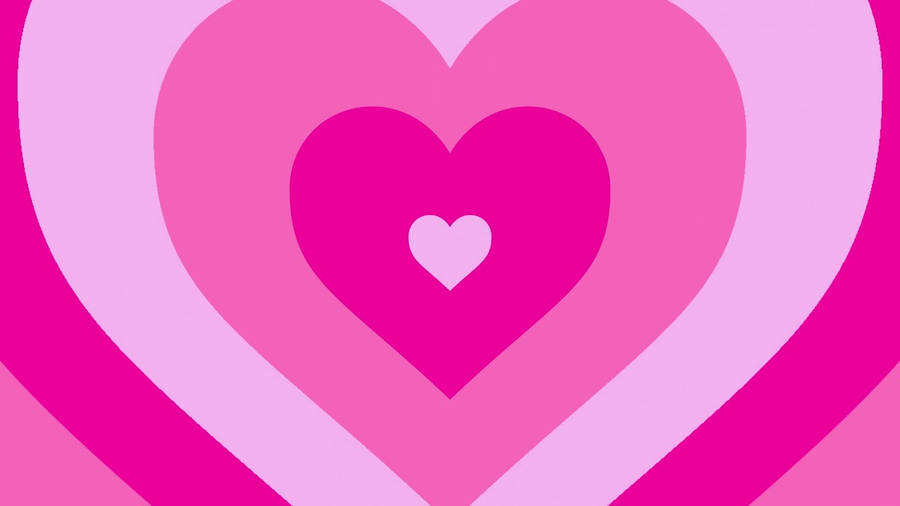 Y2k Heart Pink And Magenta Colours Wallpaper