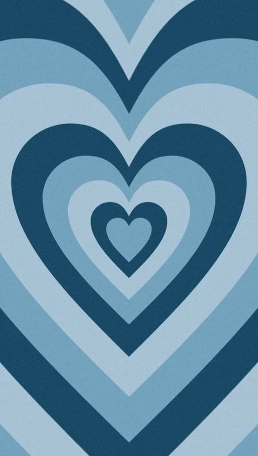 Y2k Heart With Faded Blue Colour Wallpaper