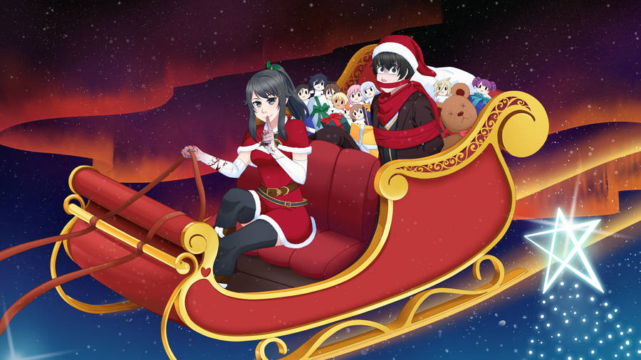 Yandere Simulator Christmas Sleigh Ride Wallpaper