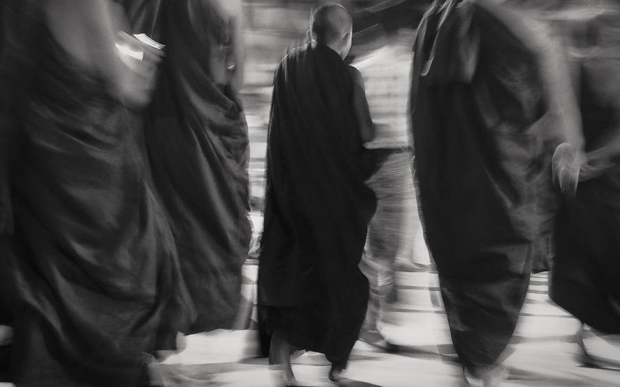 Yangon City Monks Wallpaper