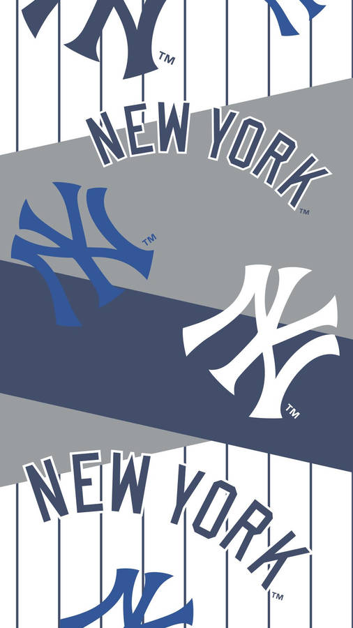 Yankees Ny Logo Collage Wallpaper