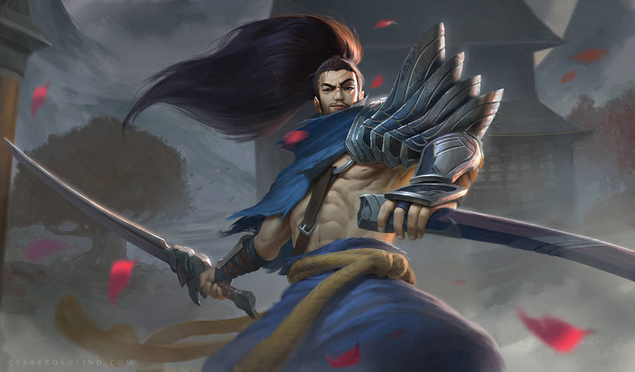 Yasuo Cool League Of Legends Art Wallpaper