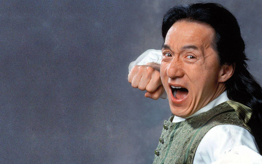 Yelling Jackie Chan Wallpaper