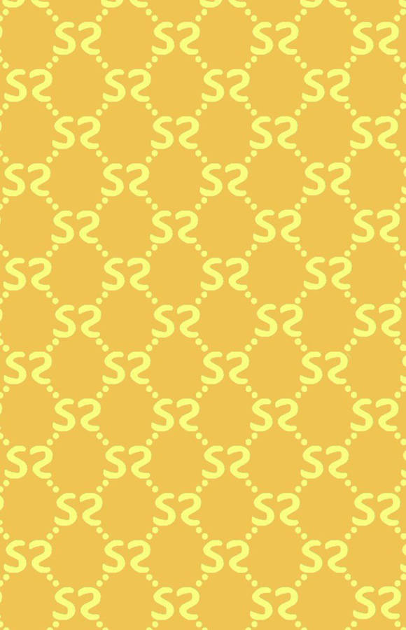 Yellow Aesthetic Gucci Pattern Wallpaper
