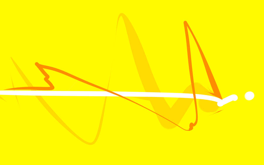 Yellow Aesthetic Laptop Squiggly Lines Wallpaper