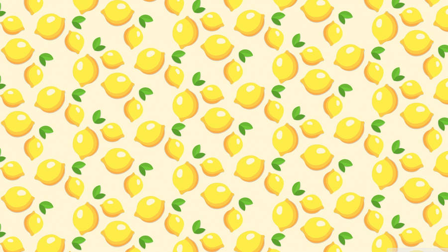 Yellow Aesthetic Lemon Collage For Computer Wallpaper
