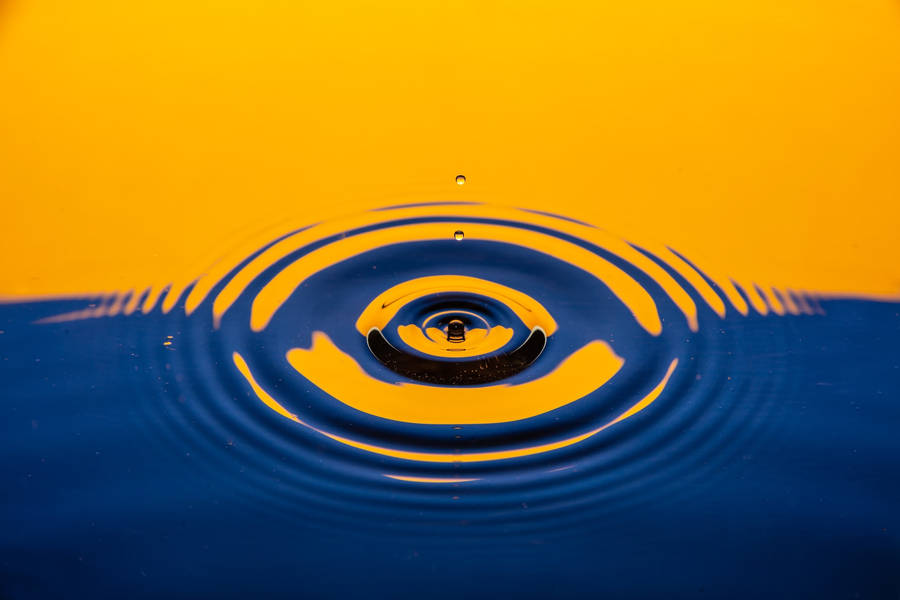 Yellow And Blue Moving Water Wallpaper