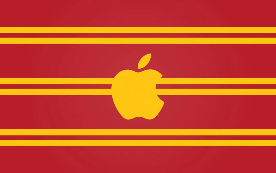 Yellow And Red Apple Logo Wallpaper